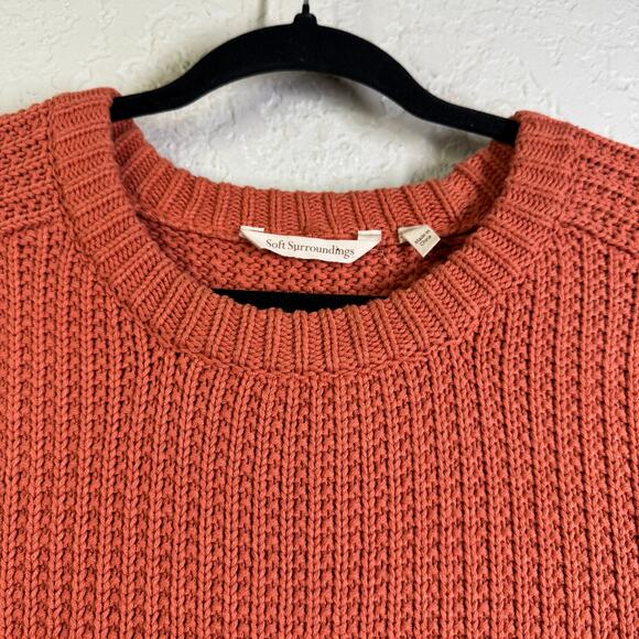 SOFT SURROUNDINGS Sweater XS Oversized Chamonix Pullover Chunky Ribbed Knit - Picture 3 of 12